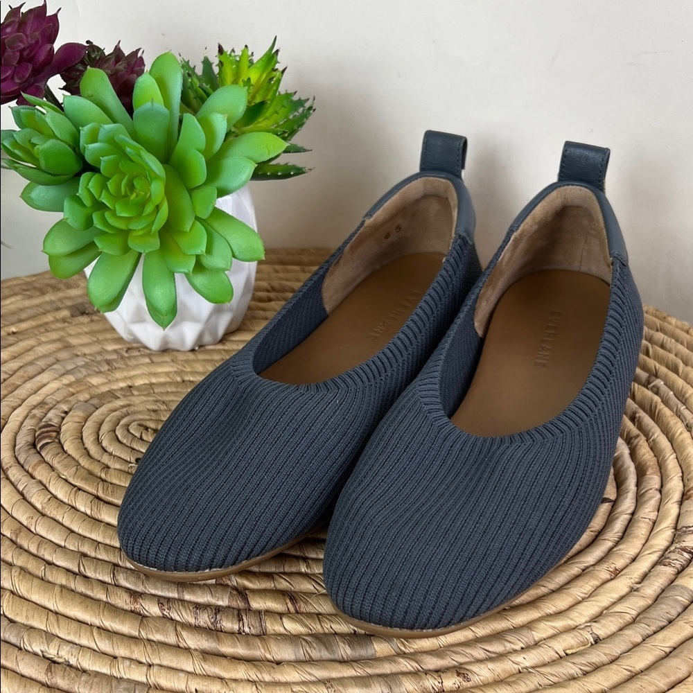 Everlane Knit Day Glove Flats in Slate 6.5